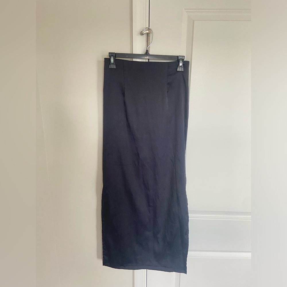Deep blue midaxi pencil skirt with side slits US size 7